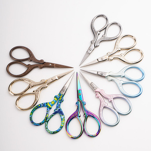 Factory Stainless Steel Embroidery Scissors European Vintage Sharp Sewing Scissors