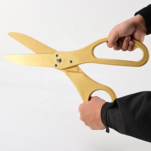 20 Inch Industrial Grade Gold Plated Stainless Steel Blade Smooth Ribbon Cutting Scissors