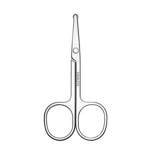Stainless Steel Curved Mini Scissors for Nose Facial Eyebrow Grooming
