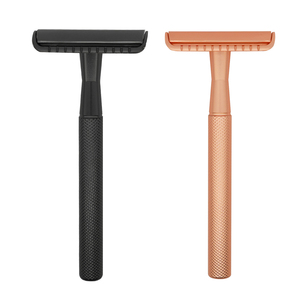 Custom Logo Barber Straight Safety Razor Rose Gold