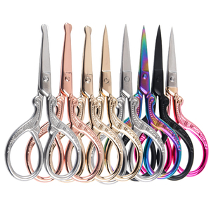 Factory Custom Stainless Steel Vintage Gold Plated Embroidery Sharp Small Sewing Scissors