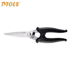 8 Inch 420J2 Stainless Steel Professional Electrician's Scissors Solid Color Handle Easy Cutting Kevlar